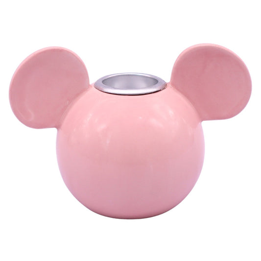 Disney Home Mickey Mouse Theelichthouder roze met Disney-design, decoratief en duurzaam voor een warme en gezellige sfeer.