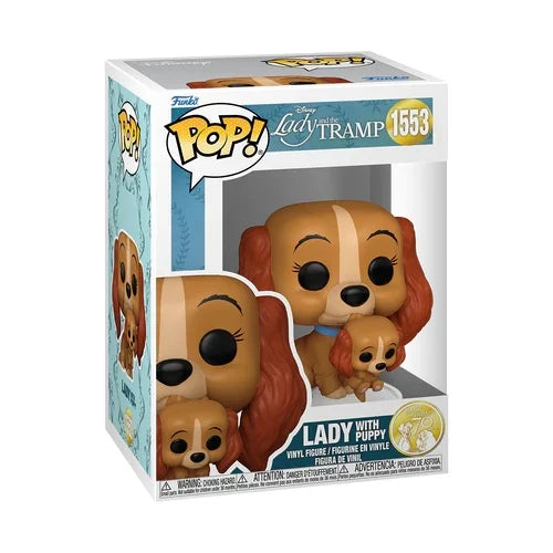 Schattige Funko Pop! figuur van Lady met Puppy om te combineren met Tramp voor een complete collectie.