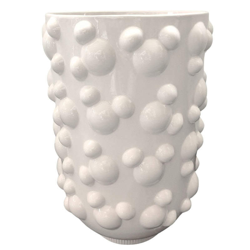 Disney Home Mickey Mouse 3D embossed vaas in crèmekleur met subtiel reliëf, stijlvolle decoratieve vaas voor modern en klassiek interieur.