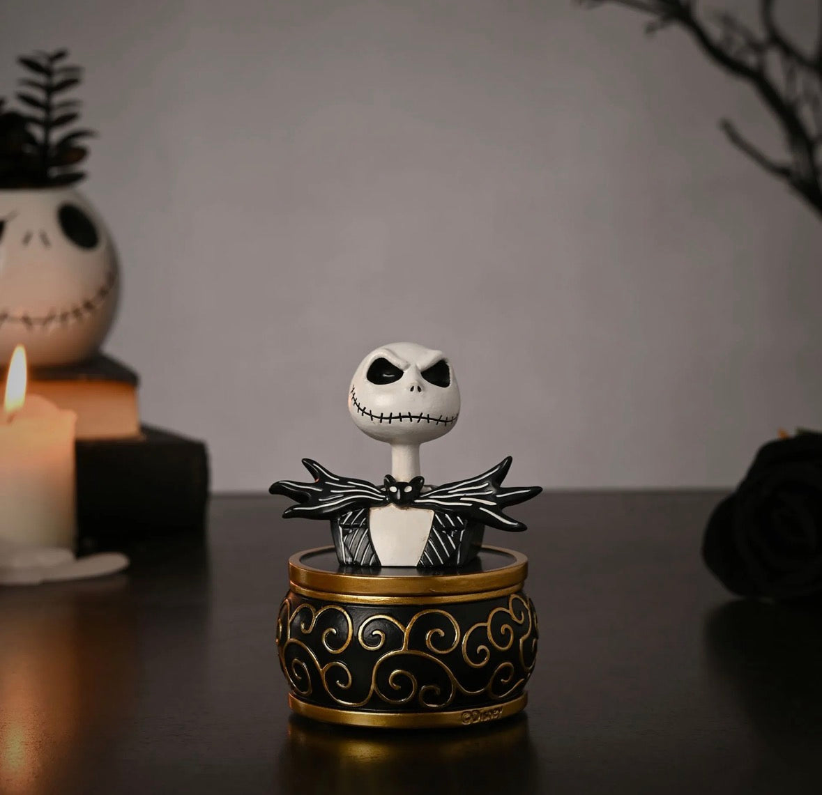 Disney The Nightmare Before Christmas Trinket Dish met Jack Skellington in zwart en antiekgoud