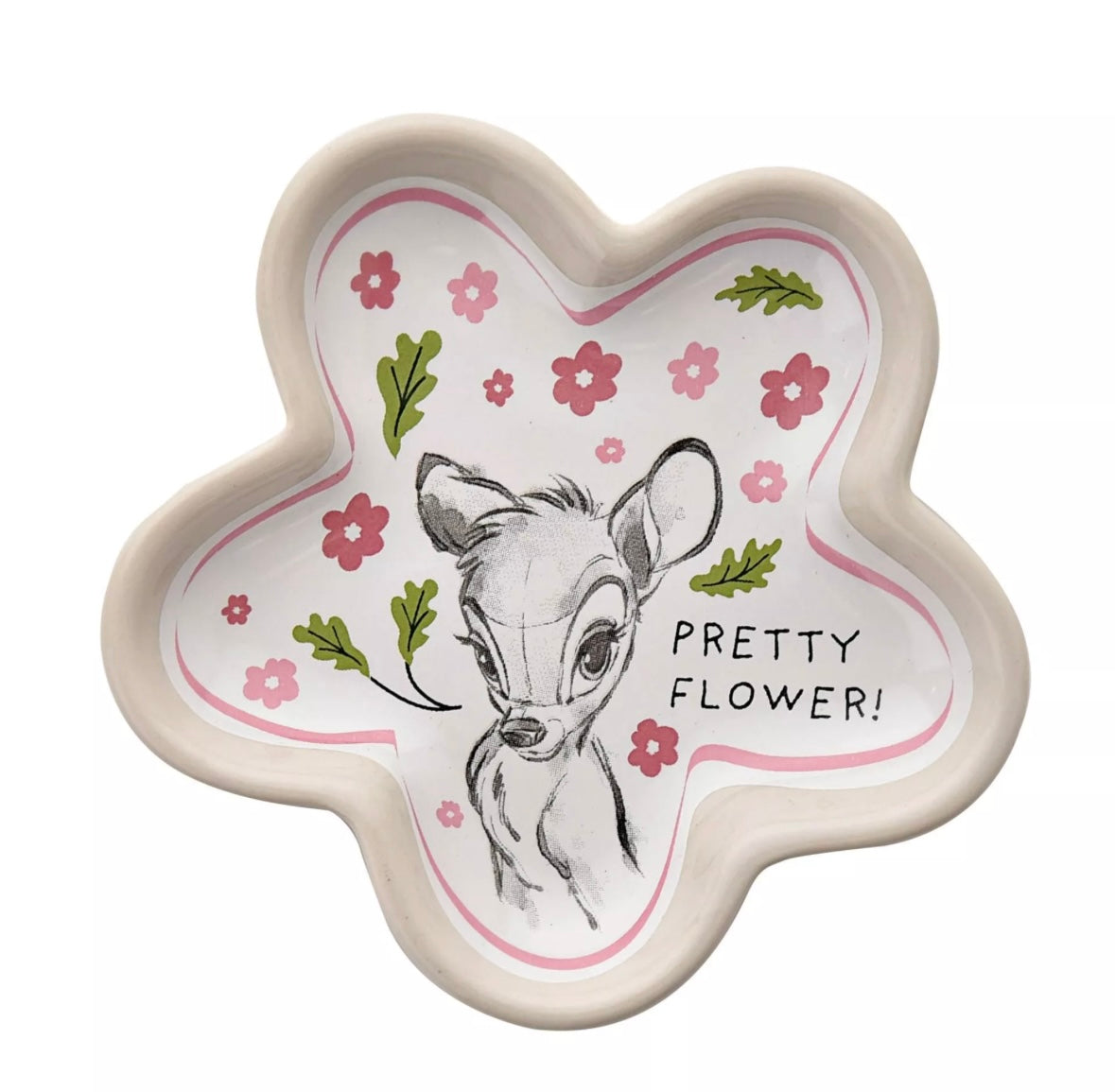 Liefdevolle Disney-accessoire in de vorm van een trinket dish, met Bambi en Stampertje in een speels ontwerp.