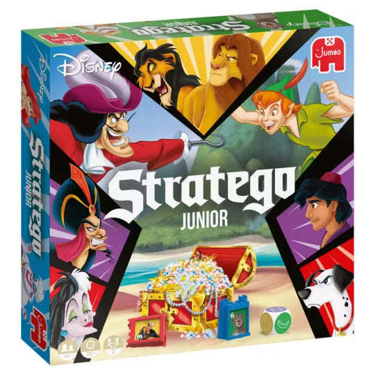 Speel strategie met je favoriete Disney-personages in Disney Stratego Junior. Geschikt voor kinderen vanaf 4 jaar en ideaal voor leuke spelmomenten.