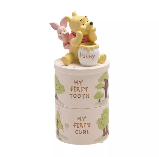 Sieradendoosjes met 3D-deksel van Winnie de Poeh en Knorretje uit de Magical Beginnings-collectie van Disney.