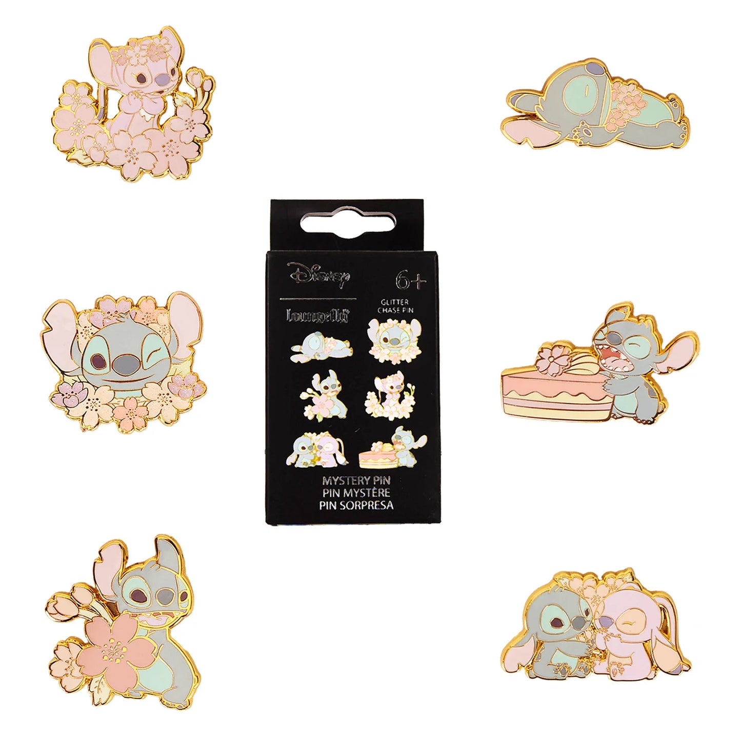 Loungefly Mystery Pin met schattig Stitch-design, ideaal voor Disney-verzamelaars.