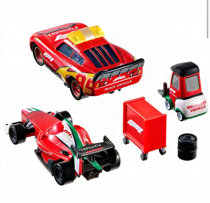 Disney pixar Mattel Cars McQueen Formule 1 Set 3 pack 1:55