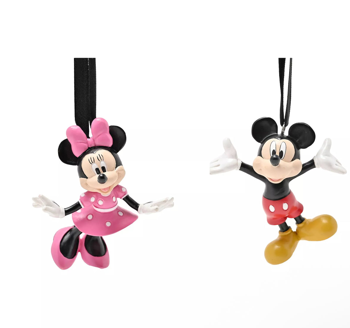 Disney Mickey & Minnie set van 2 Kerst Ornamenten