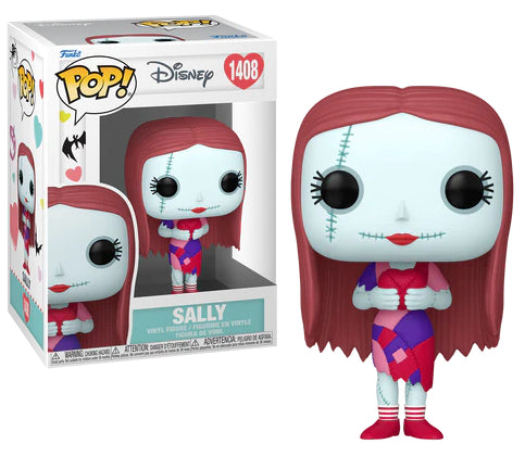 Valentijnseditie van Funko Pop! Sally, klaar om liefde te verspreiden in haar kleurrijke outfit.