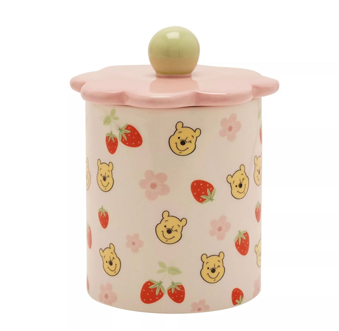 Disney Winnie de Poeh Flower keramische voorraadpot met Honderd Bunderbos illustraties, ideaal voor koekjes, snoep, koffie of thee
