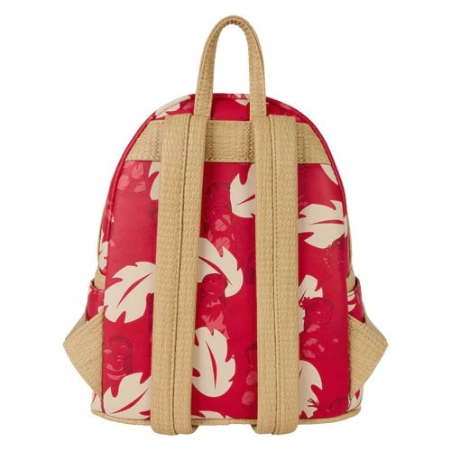 "Officieel gelicentieerde Lilo & Stitch Disney mini-rugzak, met design geïnspireerd op Lilo’s rode jurk en tropische bedels."
