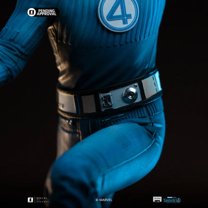 Uiterst gedetailleerd Mr. Fantastic beeldje uit Marvel’s First Steps collectie, handgeschilderd en gelimiteerd verkrijgbaar.