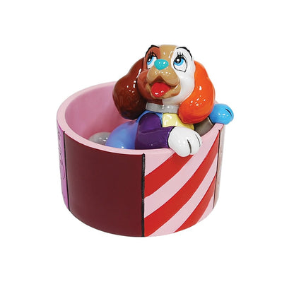 Exclusief Disney Lady-figuur ter ere van het 70-jarig jubileum, ontworpen door Romero Britto en geleverd in luxe geschenkdoos.