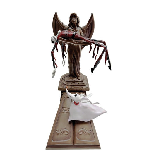 Jack Skellington en Zero beeld Disney Showcase – handgeschilderd The Nightmare Before Christmas verzamelbeeld met gedetailleerde afwerking en cadeauverpakking