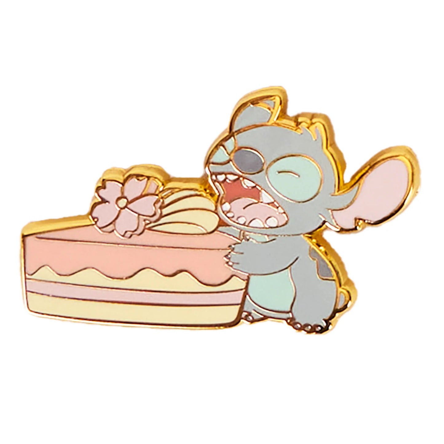 Mystery pin met speelse Stitch-illustratie van Loungefly, leuk voor tas, jas of verzamelbord.