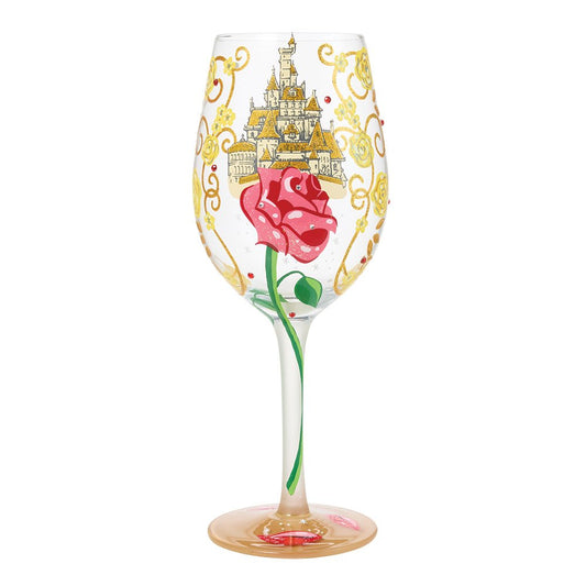 Vier elk glas als een moment van kracht en elegantie met het Disney Belle Wijnglas “Bold Like a Rose”. Het verfijnde ontwerp en de inspirerende tekst brengen de magie van Belle tot leven bij elke gelegenheid.
