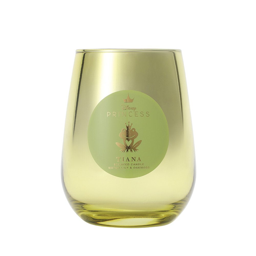 Disney Home Tiana geurkaars Waterlilly & Oakmoss in glazen houder luxe sfeervolle kaars Disney prinses Tiana decoratie