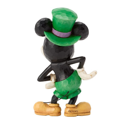 Feestelijk Disney Traditions Mickey Mouse beeldje voor St. Patrick’s Day met folk-art stijl van Jim Shore.