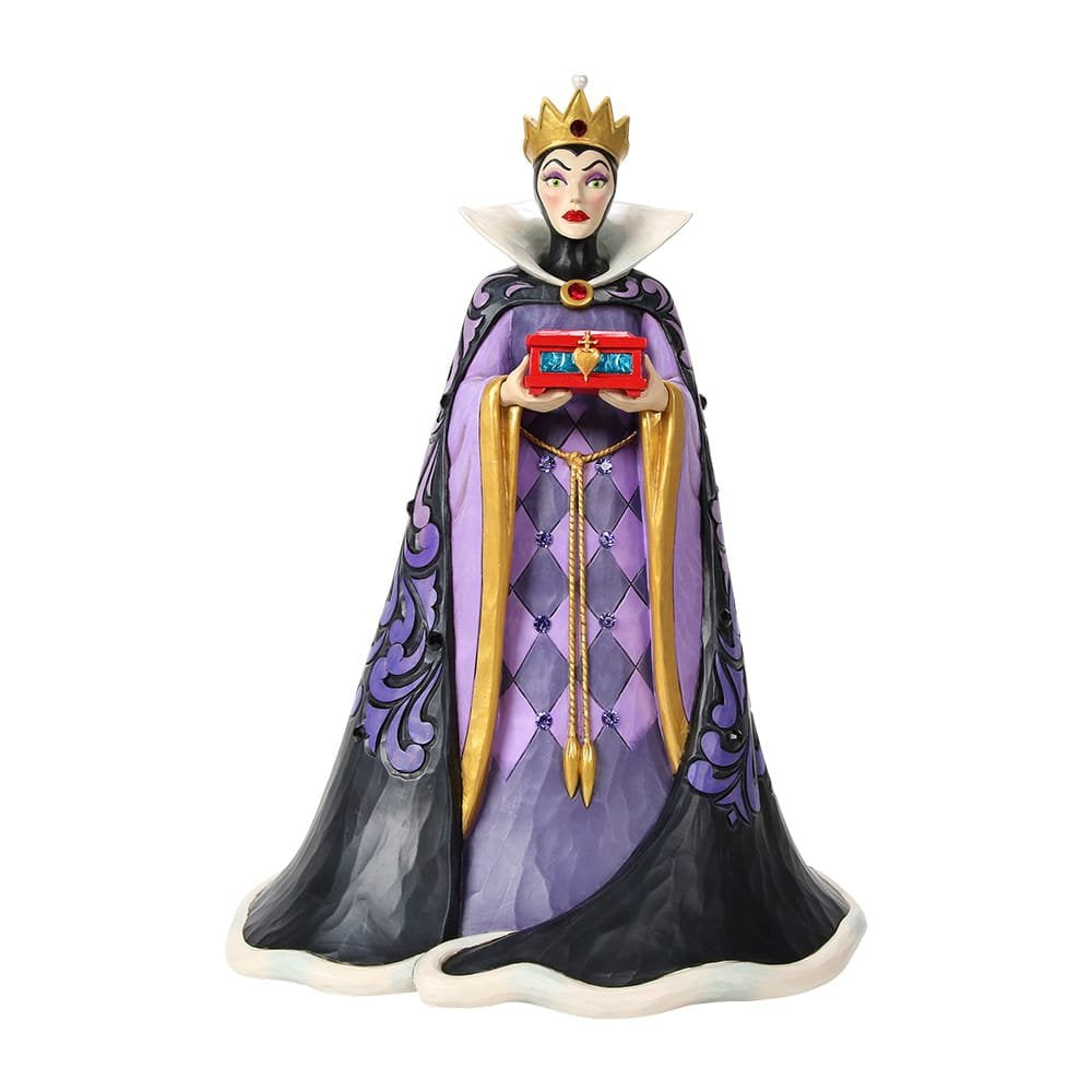 Disney Traditions The Evil Queen Deluxe beeld van Jim Shore met handgeschilderde details en koninklijke uitstraling.