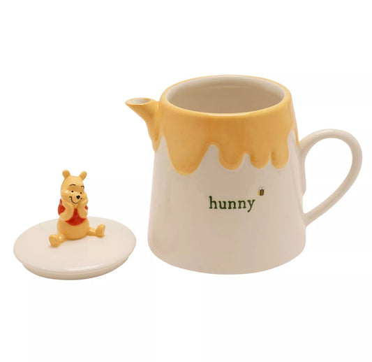 Winnie de Poeh theepot met schattig Pooh-figuurtje op de deksel, nostalgische en functionele Disney theepot voor high tea of dagelijks gebruik