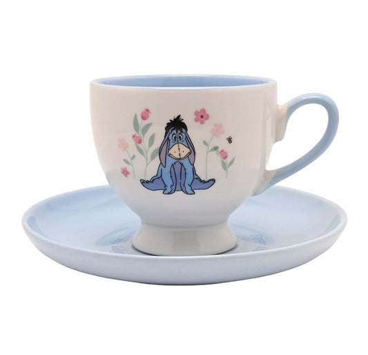 Disney Winnie de Poeh Eeyore kop en schotel – keramische theeset met Honderd Bunderbos design