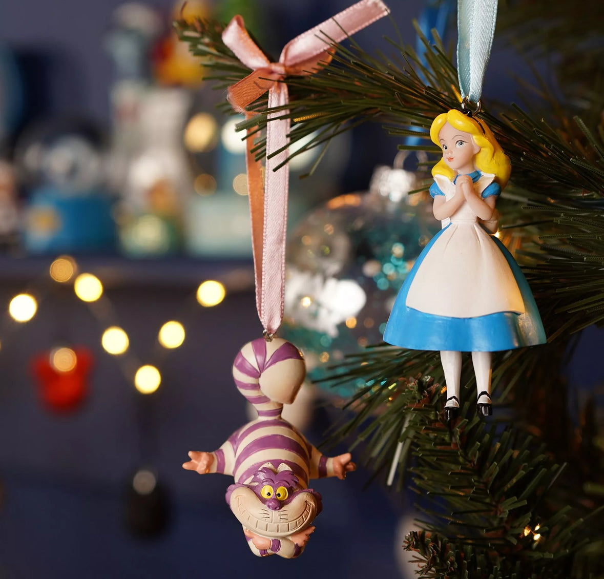 Disney Alice & Cheshire Cat set van 2 Ornamenten