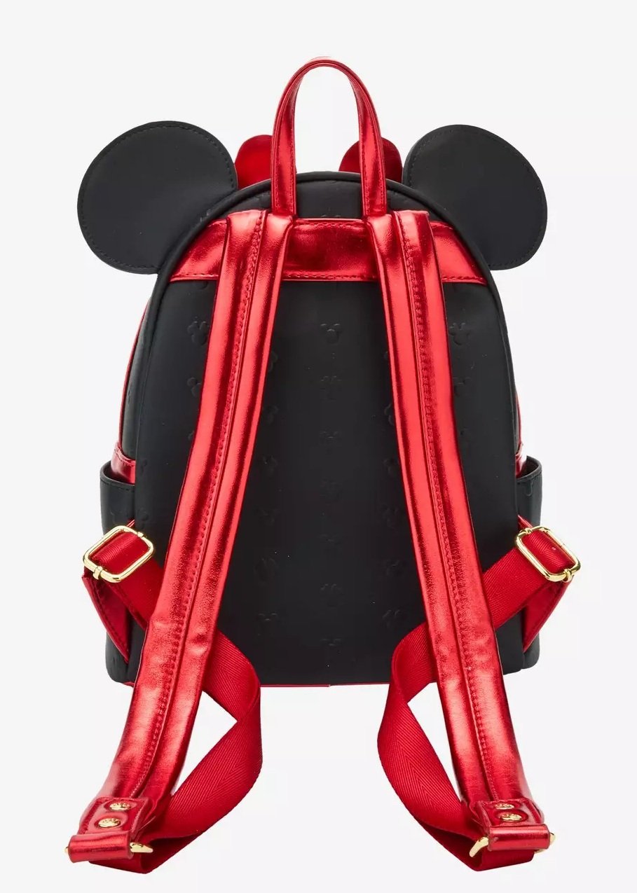 Loungefly Minnie Mouse Metallic Red Bow Exclusive Rugzak