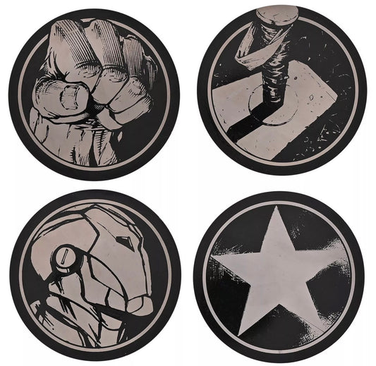 Marvel The Avengers set van 4 Ronden Onderzetters