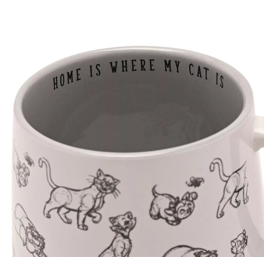 Disney Cats and Dogs Beker 'Home is where my cat is' (Pre Order)