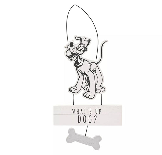 Disney Cats and Dogs Wandbordje Pluto 'Whats up Dog'(Pre Order)