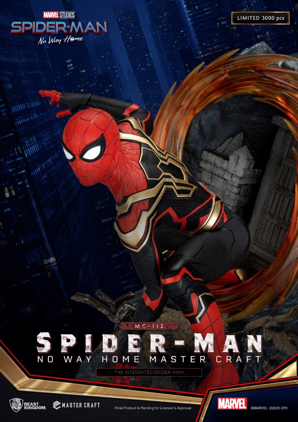 Marvel MasterCraft standbeeld – Spider-Man Integrated Suit met Iron Spider en klassiek design elementen