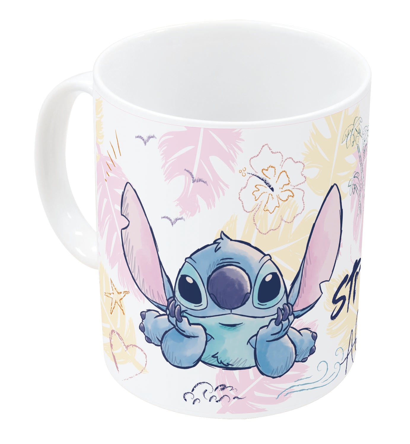 Maak je koffiepauze extra speciaal met de Disney Home Stitch Aloha Beker. Deze beker, geïnspireerd door het geliefde personage Stitch, brengt een tropische Aloha-ervaring naar je dagelijkse drankjes.
