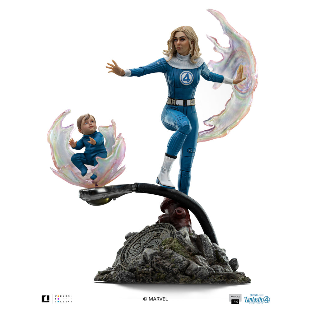 Hoogwaardig en gedetailleerd beeldje van Marvel’s Invisible Woman, perfect voor fans en verzamelaars.