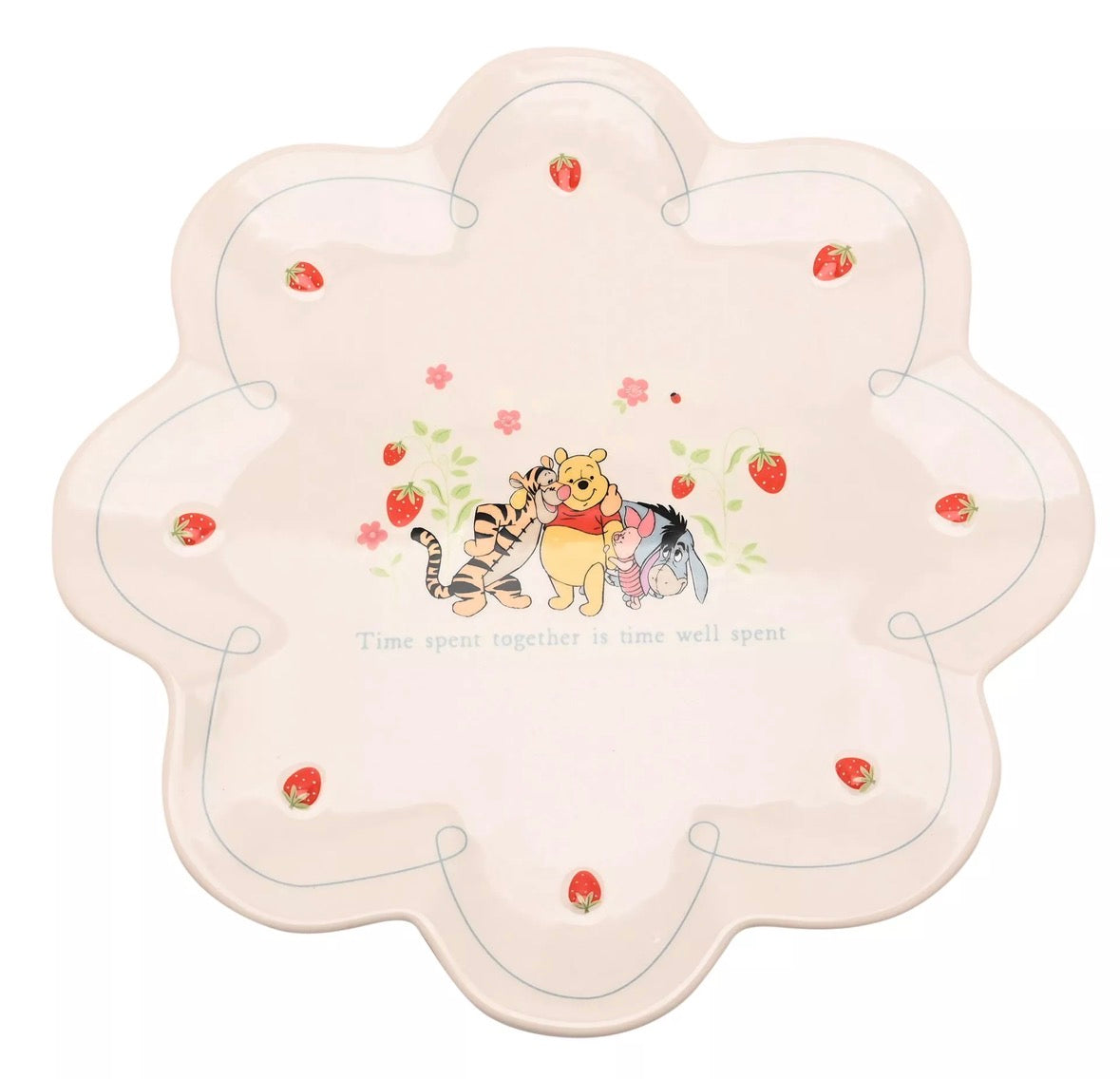 Disney Winnie de Poeh bord met Honderd Bunderbos illustraties, keramisch bord voor ontbijt, lunch of diner, ideaal voor Disney fans