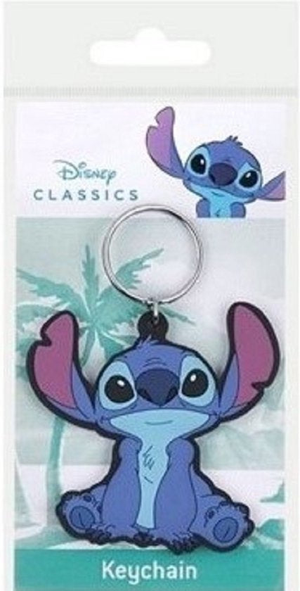 Disney Classics Stitch sleutelhanger van duurzaam materiaal, lichtgewicht en geschikt voor sleutels, tassen of rugzakken, met schattig Stitch-figuurtje.