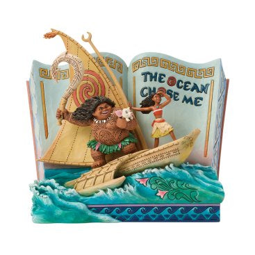 Beleef de avonturen van Disney met dit prachtige Disney Traditions Moana Storybook – The Ocean Chose Me beeldje. Moana straalt moed en vastberadenheid uit terwijl ze haar hart volgt en de oceaan trotseert. Met handgeschilderde details en folkloristische patronen van Jim Shore is dit beeldje een betoverend verzamelstuk en een prachtige blikvanger in huis.