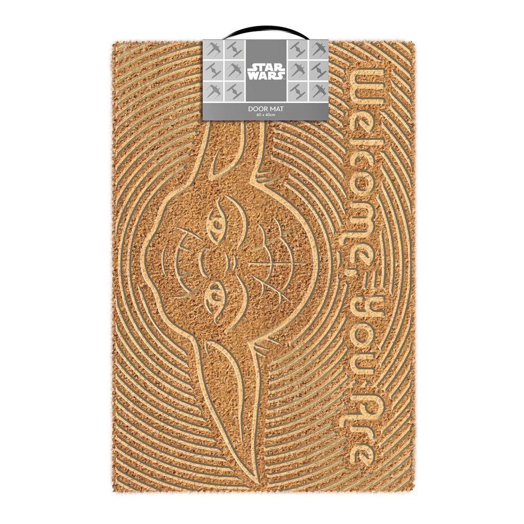 Breng de wijsheid van Yoda naar je huis met deze Star Wars deurmat, ideaal voor fans van de legendarische saga, houdt vuil en vocht buiten terwijl het een vleugje Star Wars-magie aan je entree toevoegt.