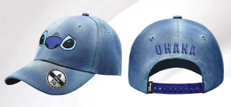 Disney Stitch “Ohana” baseball cap in blauw met speels design en comfortabele, verstelbare pasvorm.