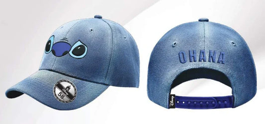 Disney Stitch “Ohana” baseball cap in blauw met speels design en comfortabele, verstelbare pasvorm.