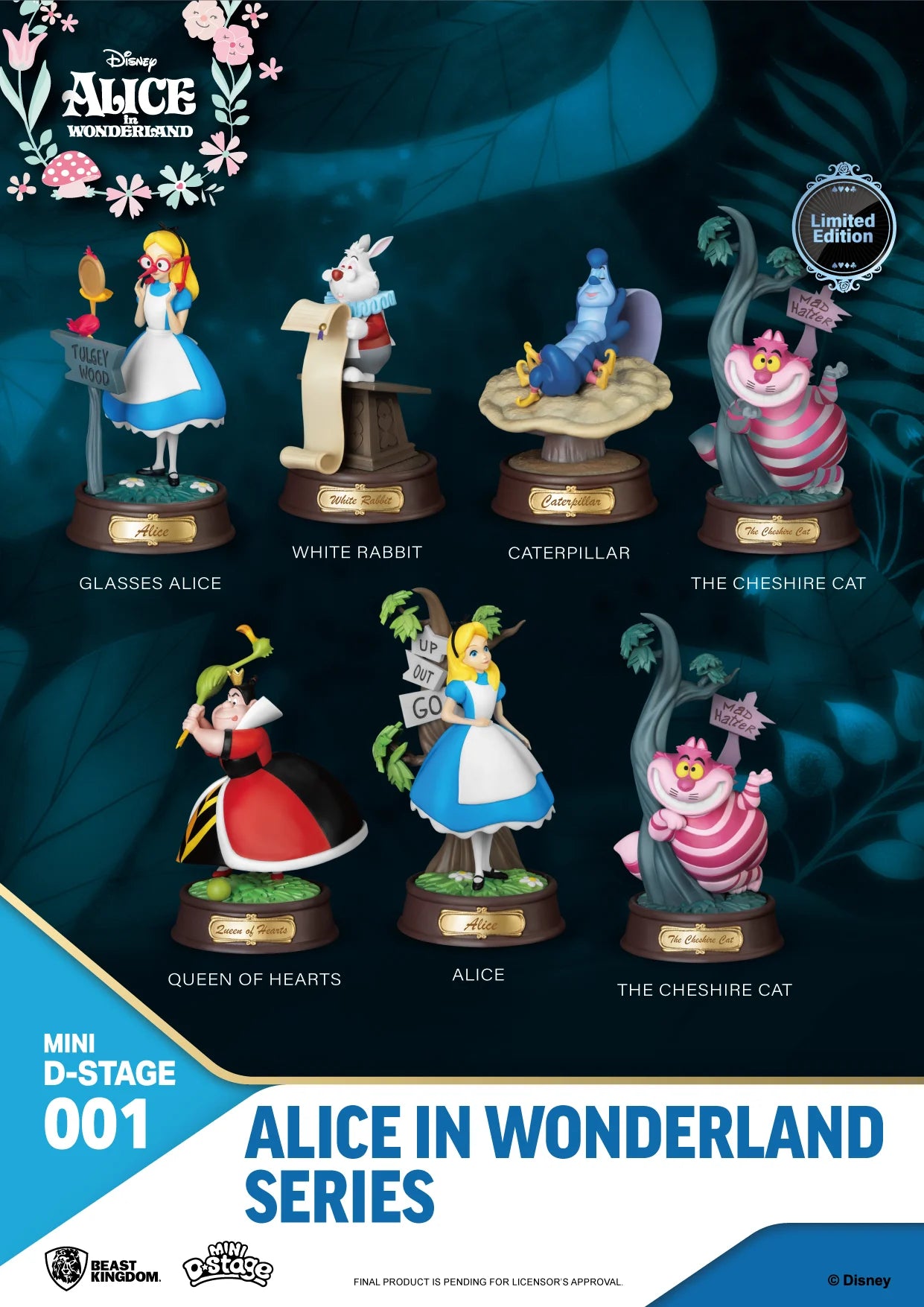 Breng de wonderlijke wereld van Alice tot leven met deze Mini D-Stage 6 beeldjes. Elk figuurtje is prachtig gedetailleerd en een perfecte toevoeging aan elke Disney-collectie.