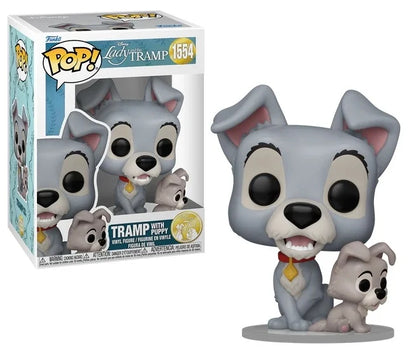 Funko Pop 1554 Tramp met Puppy Lady en de Vagebond Disney verzamel figuur