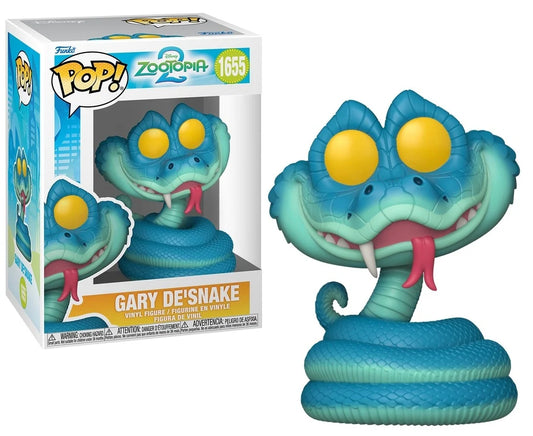 Funko Pop! Disney N° 1655 – Gary De'Snake uit Zootopia 2, gedetailleerd vinylfiguurtje voor verzamelaars.