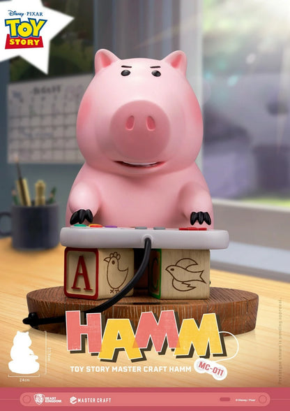 Disney Toy Story Hamm Master Craft statue met gedetailleerde afwerking, exclusief verzamelobject voor Pixar-fans.