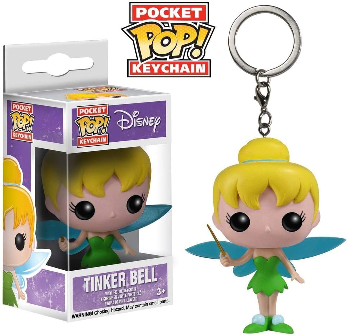 Pocket Pop Tinkerbell sleutelhanger Funko Pop Disney accessoire voor sleutels tas of rugzak compact lichtgewicht cadeau voor Disney fans