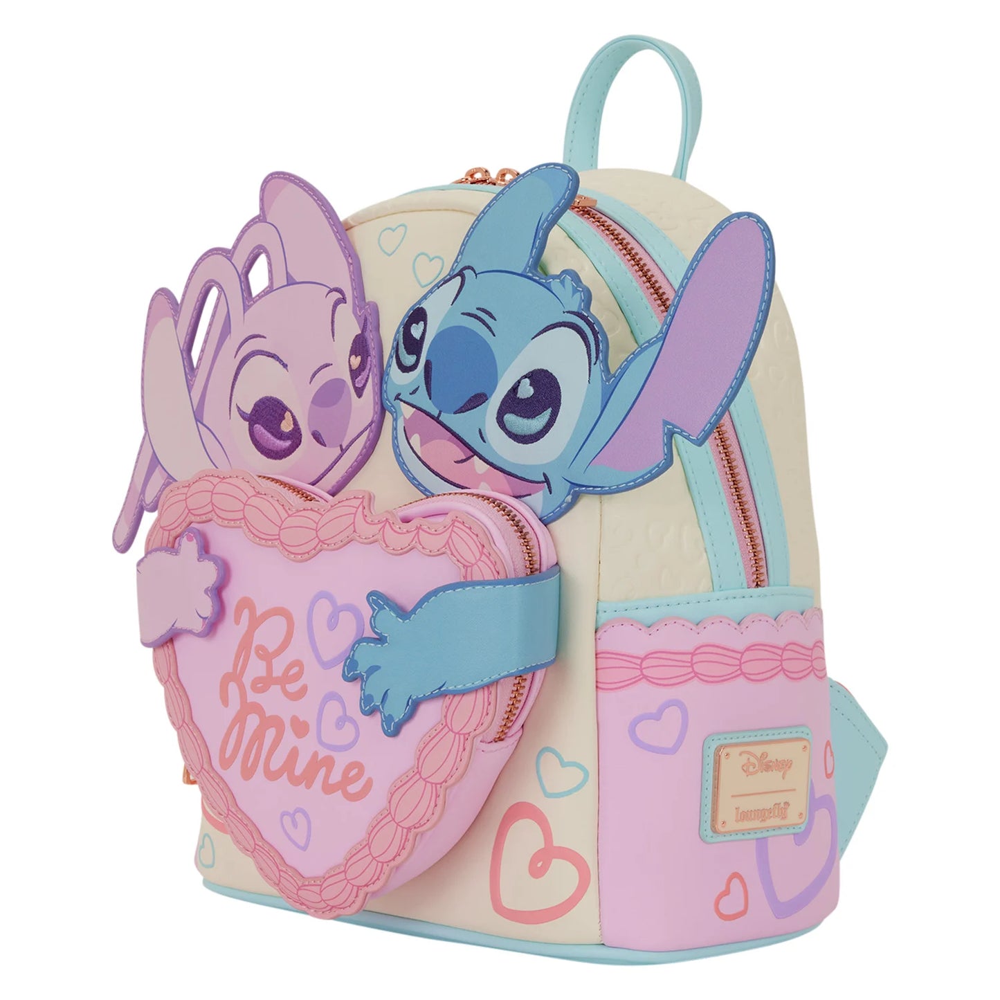 Loungefly Disney Stitch en Angel Be Mine rugzak in compact mini backpack formaat
