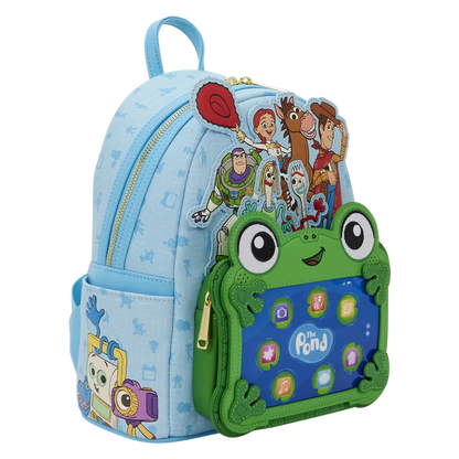 Officiële Loungefly Toy Story 5 mini backpack met hoogwaardige afwerking en unieke Disney Pixar details