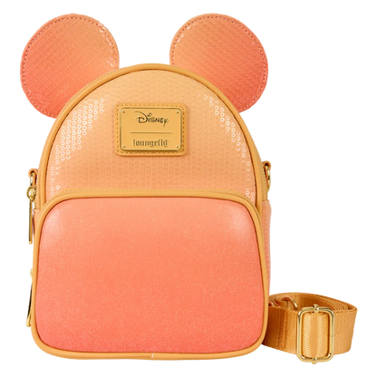 Disney Loungefly Mickey Mouse glitter crossbody tas met iconisch Mickey-design en sprankelende afwerking