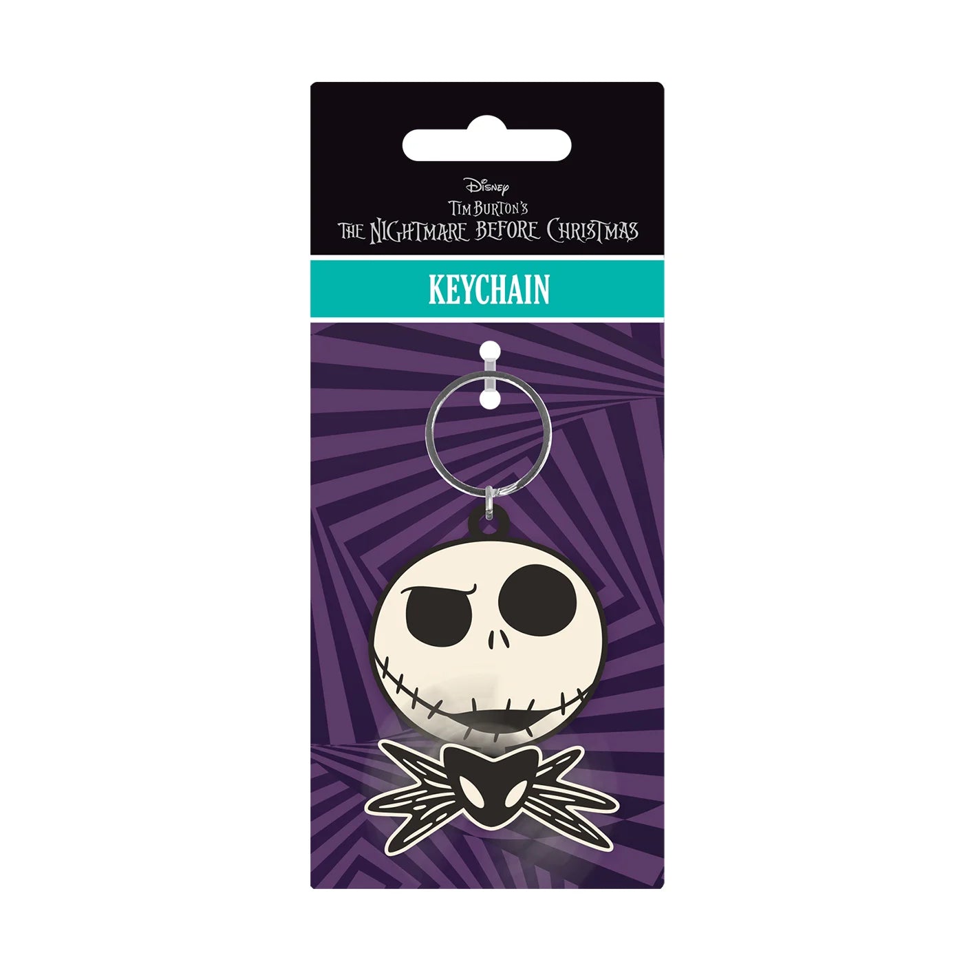 Jack Skellington sleutelhanger uit The Nightmare Before Christmas, lichtgewicht en duurzaam, perfect voor sleutels, tassen of rugzakken.