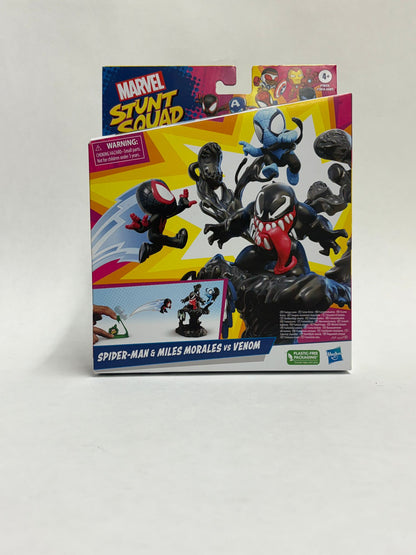 Marvel Stunt Squad Speelset Venom VS Miles Morales Middel