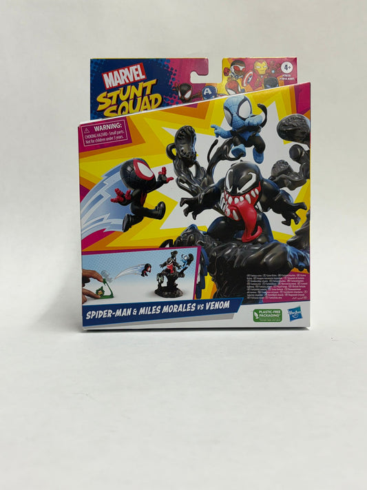 Marvel Stunt Squad Speelset Venom VS Miles Morales Middel