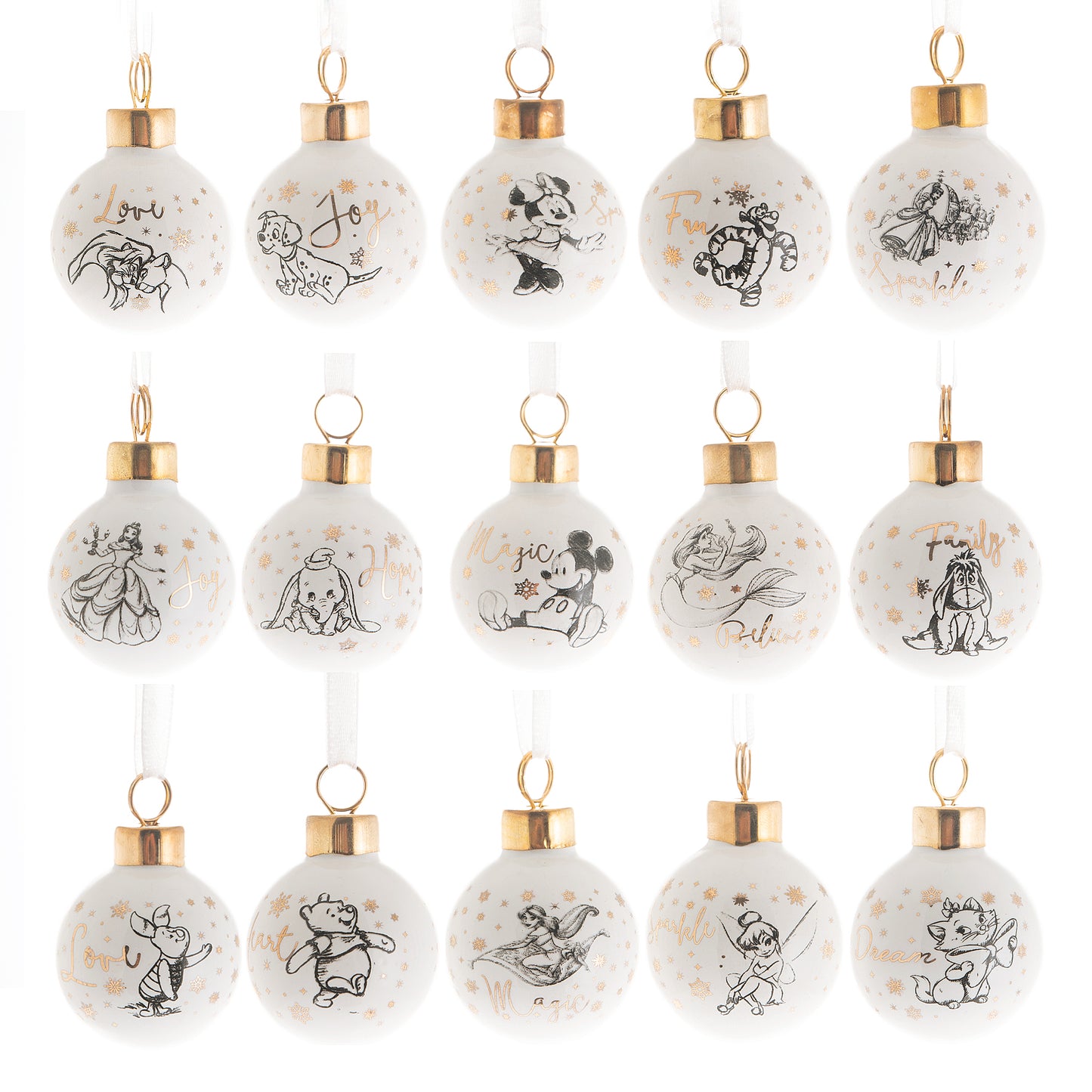 Disney set met 15 Kleine Kerstballen - [shop_namen] - [product-type] 