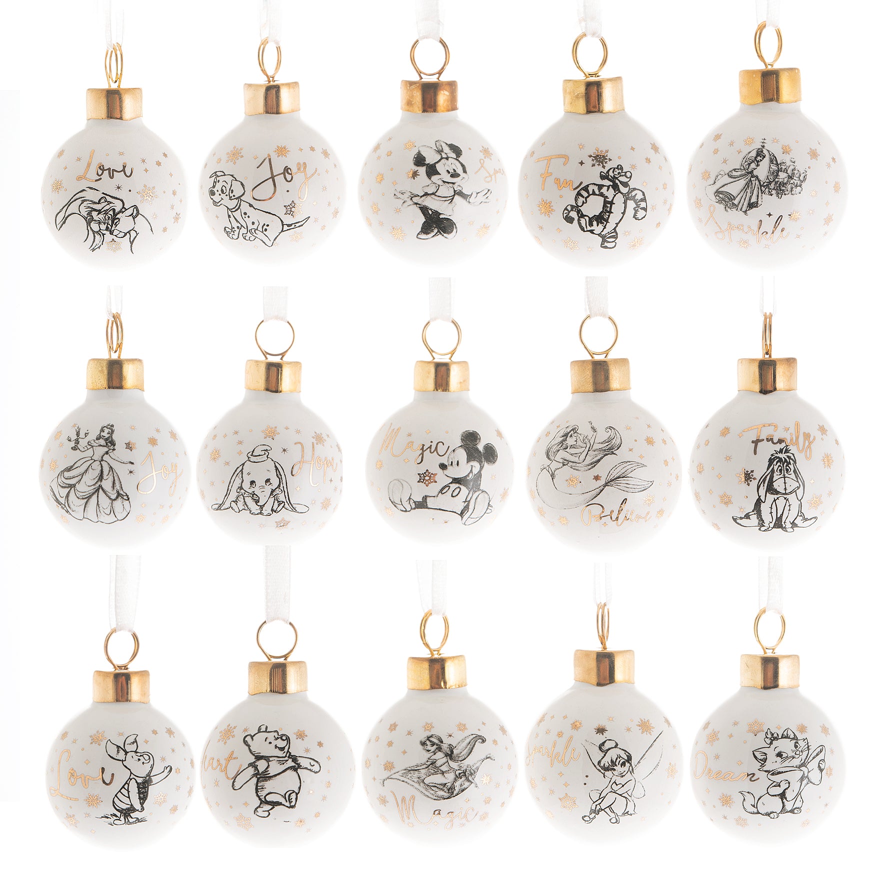 Disney set met 15 Kleine Kerstballen - [shop_namen] - [product-type] 